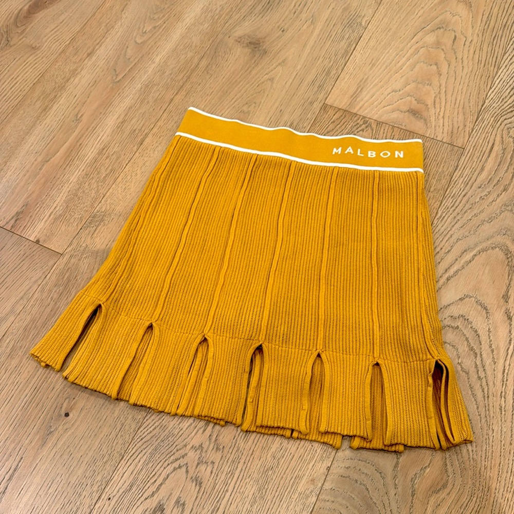 Malbon Golf Honor Skirt in Mustard Size S NWT